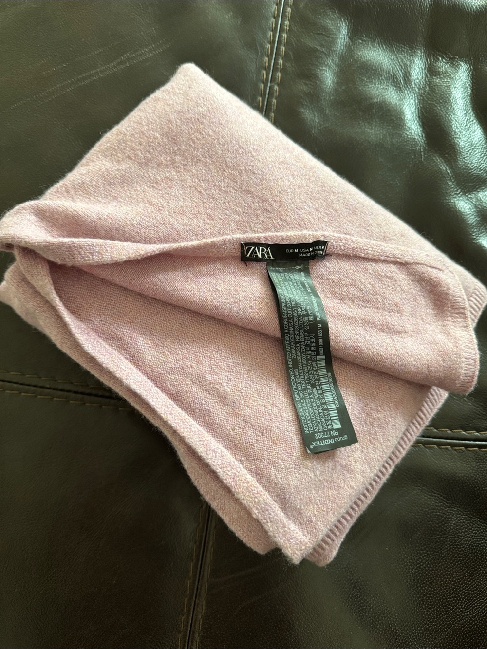 Zara Light Pink Soft Knit Scarf